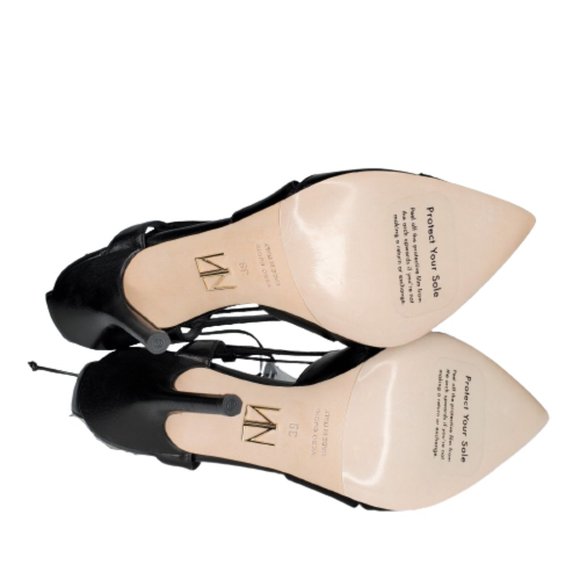 Tamara Mellon Shark 105 Ankle Tie Leather Pumps Heels - Picture 4 of 8